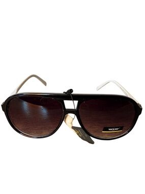 KHAN ELITE COLLECTION New Aviator Sunglasses Plastic Frames Classic *Flaw